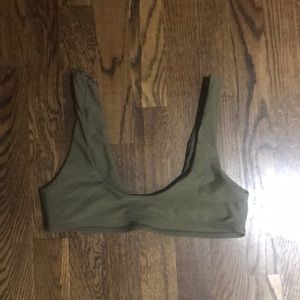 Green bikini top (only)